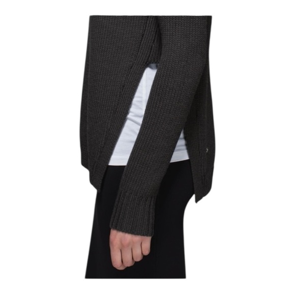Lululemon Merino Wool Knit Sweater Yin To You Heathered Dark Wren Gray - Size 6 - Picture 12 of 13